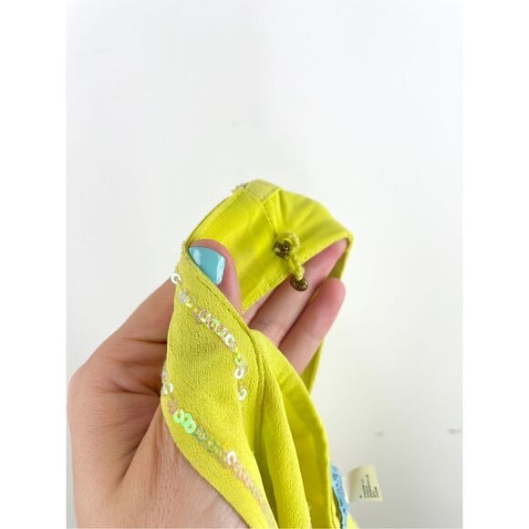 Anthropologie LEIFNOTES Flapper Ponderosa Dress Sequins Yellow Tank Sleeveless 4 - Picture 13 of 14